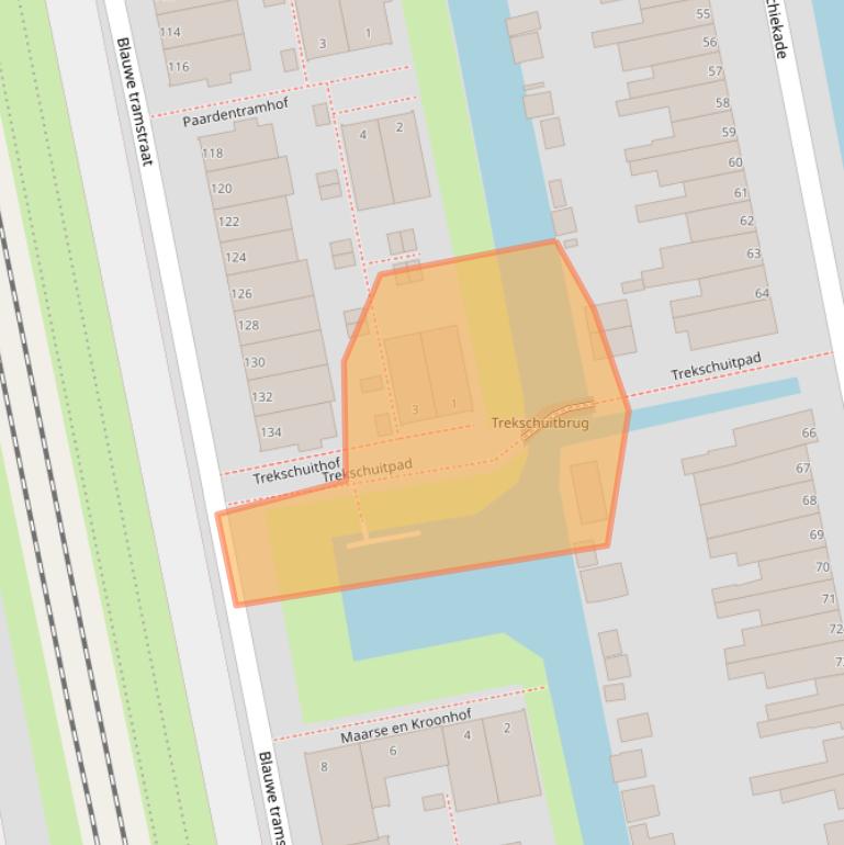 Kaart van postcodegebied 2311ZT.