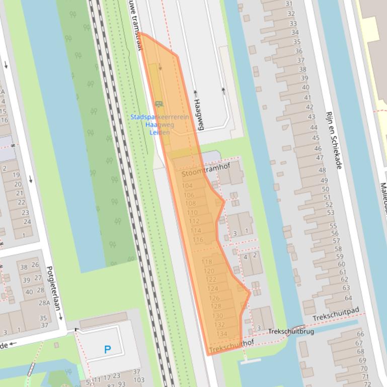 Kaart van postcodegebied 2311ZX.