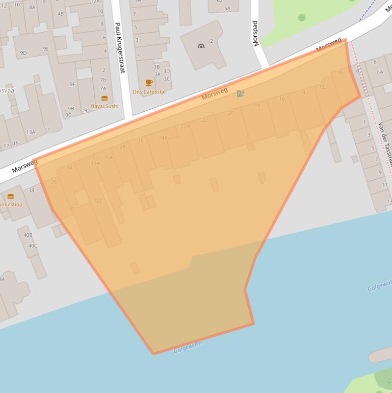 Kaart van postcodegebied 2312AD.