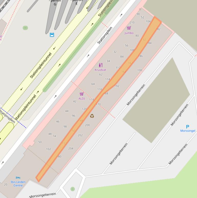 Kaart van postcodegebied 2312AN.