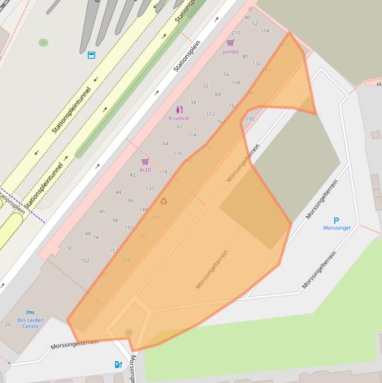 Kaart van postcodegebied 2312AP.