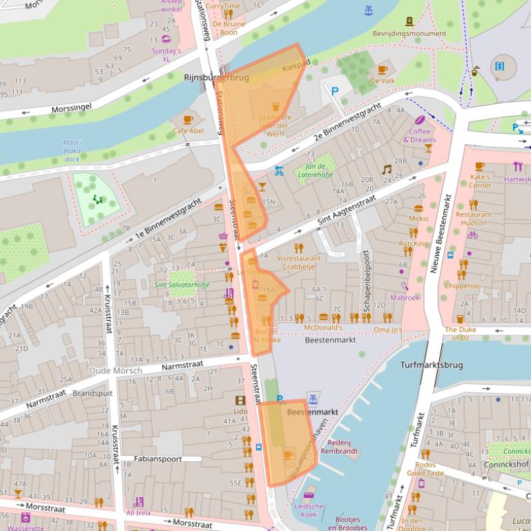 Kaart van postcodegebied 2312BW.