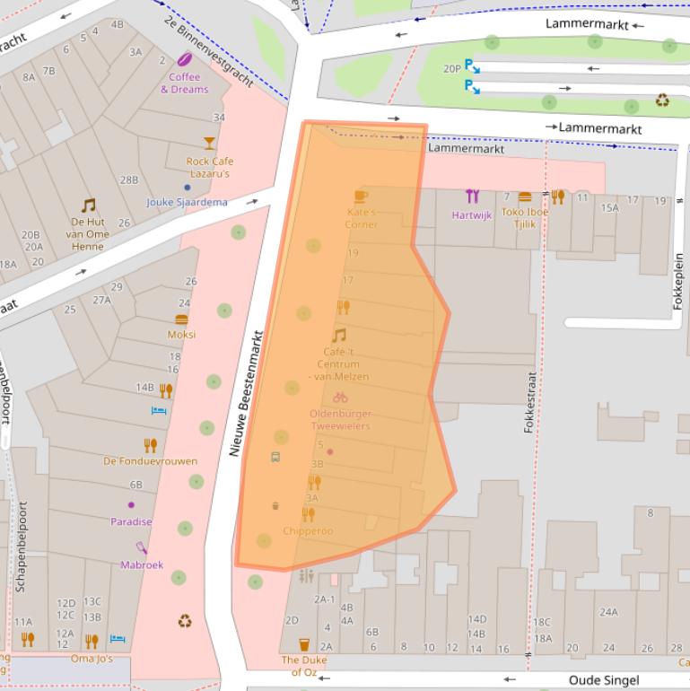Kaart van postcodegebied 2312CG.