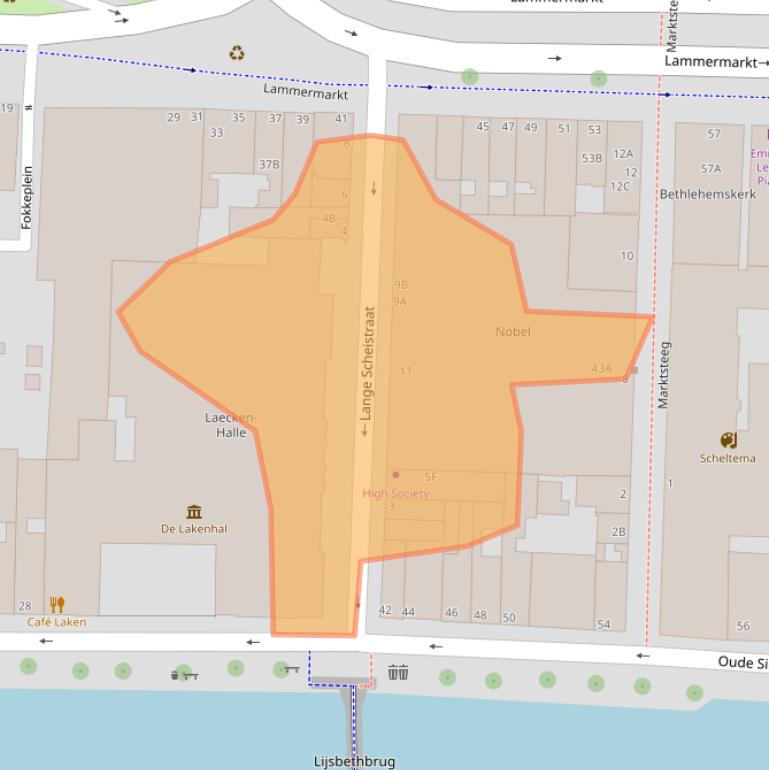 Kaart van postcodegebied 2312CR.