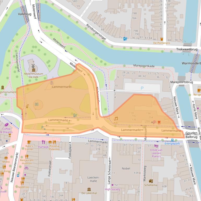 Kaart van postcodegebied 2312CW.