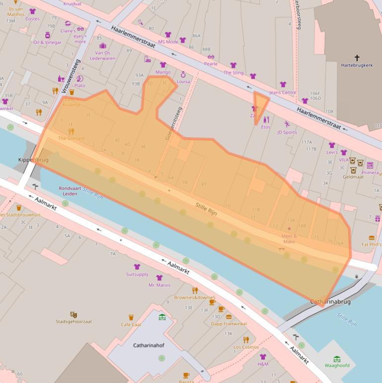 Kaart van postcodegebied 2312DE.