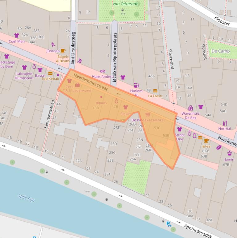 Kaart van postcodegebied 2312DK.