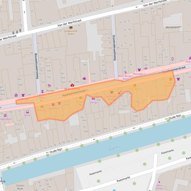 Kaart van postcodegebied 2312DR.