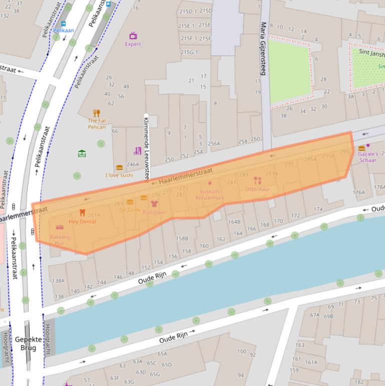 Kaart van postcodegebied 2312DT.