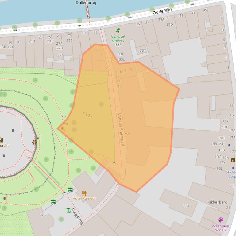 Kaart van postcodegebied 2312EK.