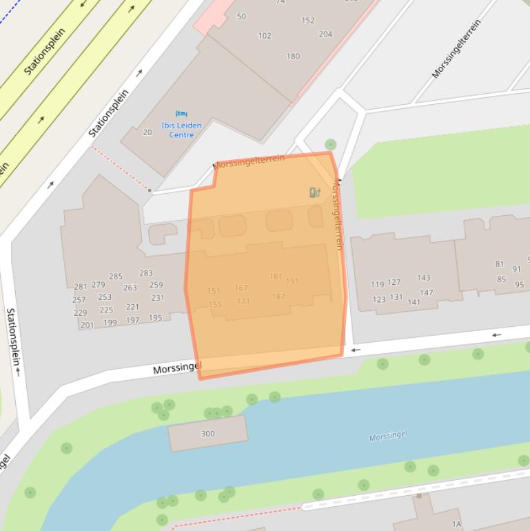 Kaart van postcodegebied 2312EW.