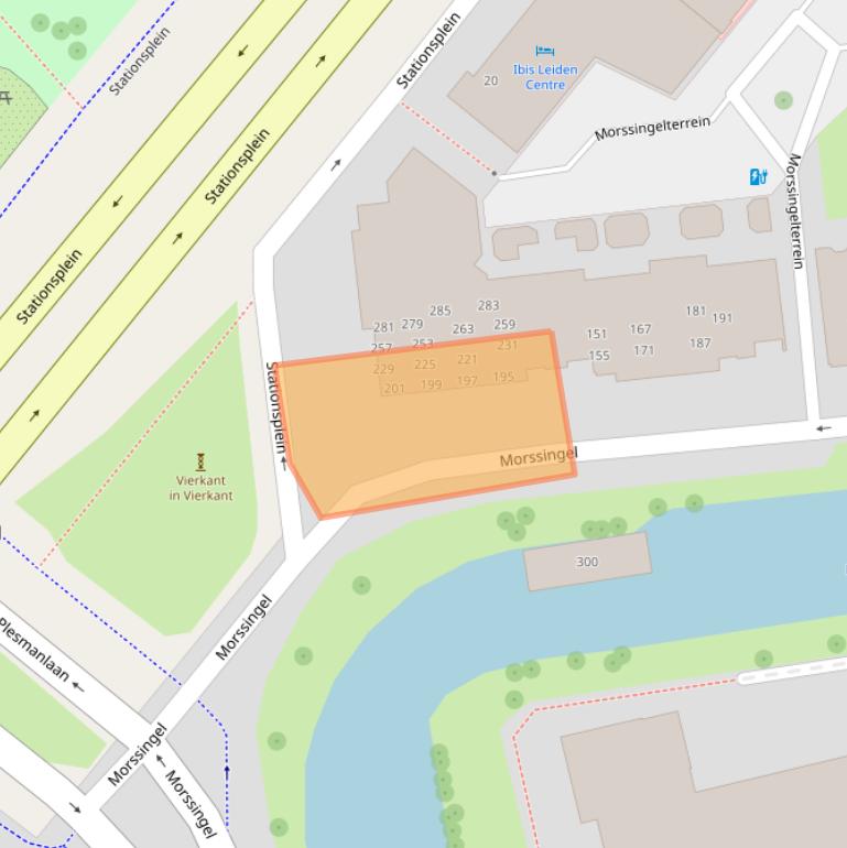 Kaart van postcodegebied 2312EX.