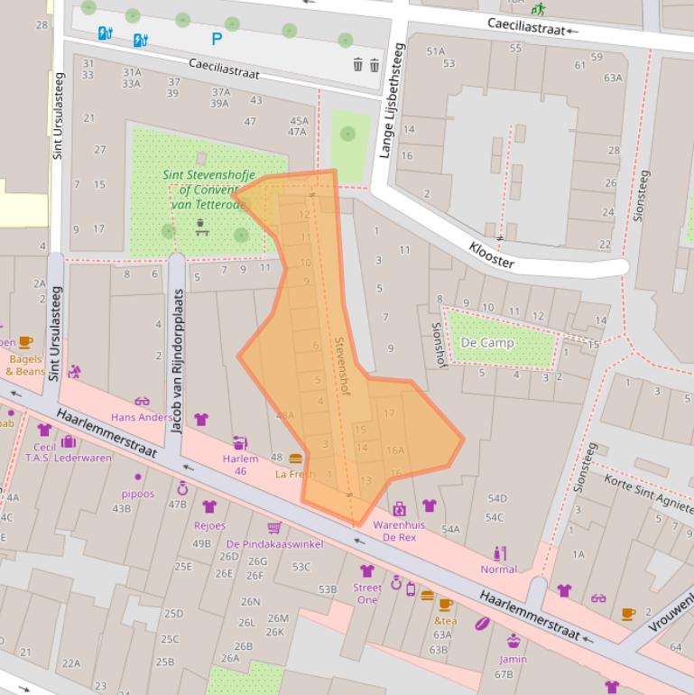 Kaart van postcodegebied 2312GM.