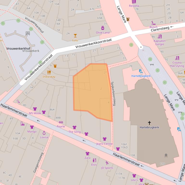 Kaart van postcodegebied 2312GN.