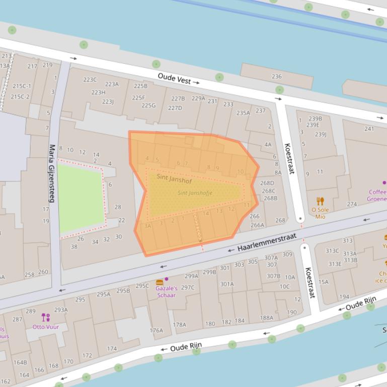 Kaart van postcodegebied 2312GX.