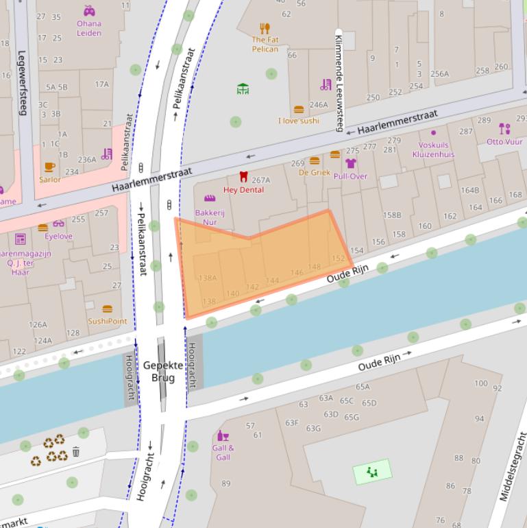 Kaart van postcodegebied 2312HL.