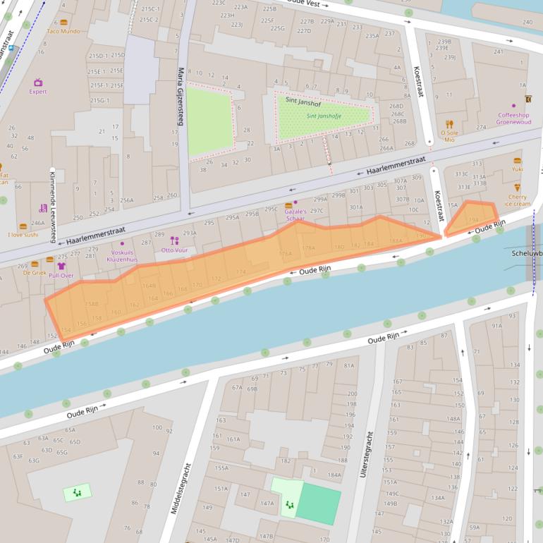 Kaart van postcodegebied 2312HM.