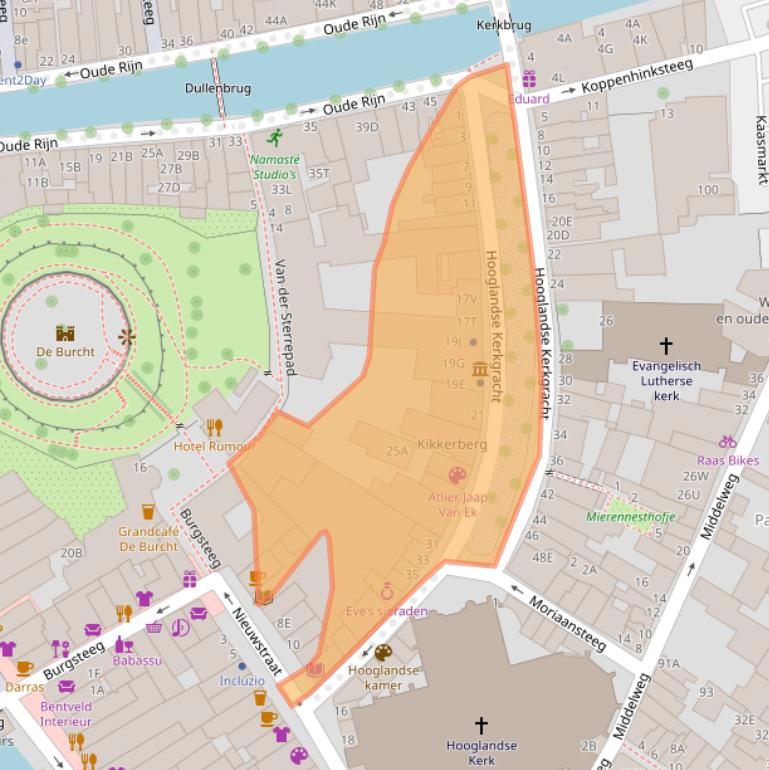 Kaart van postcodegebied 2312HS.