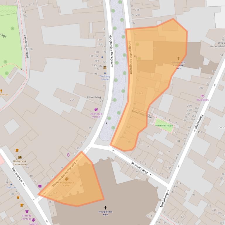 Kaart van postcodegebied 2312HV.