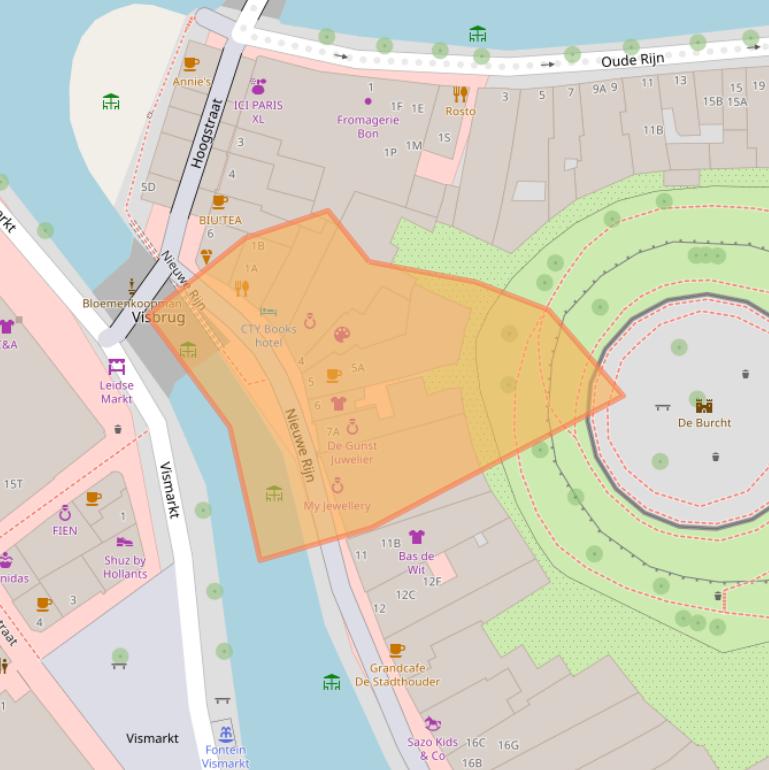 Kaart van postcodegebied 2312JB.