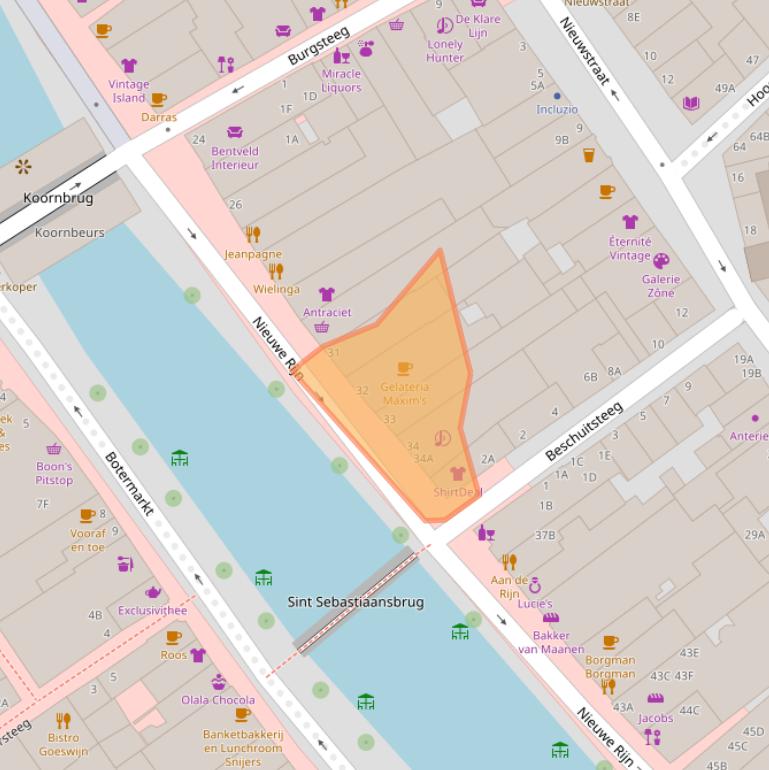 Kaart van postcodegebied 2312JE.