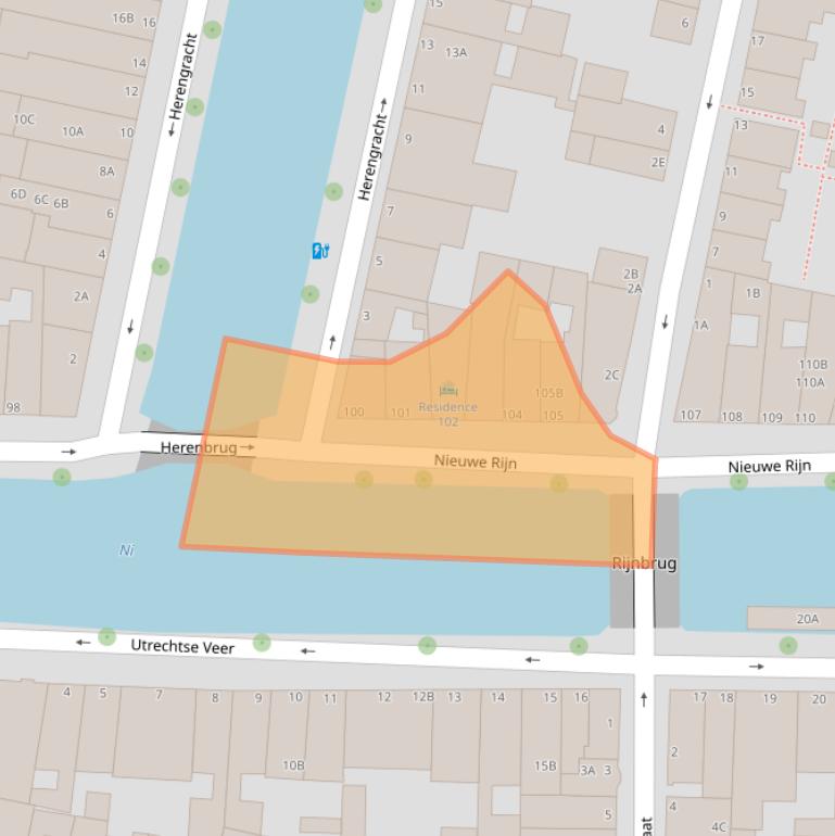 Kaart van postcodegebied 2312JN.