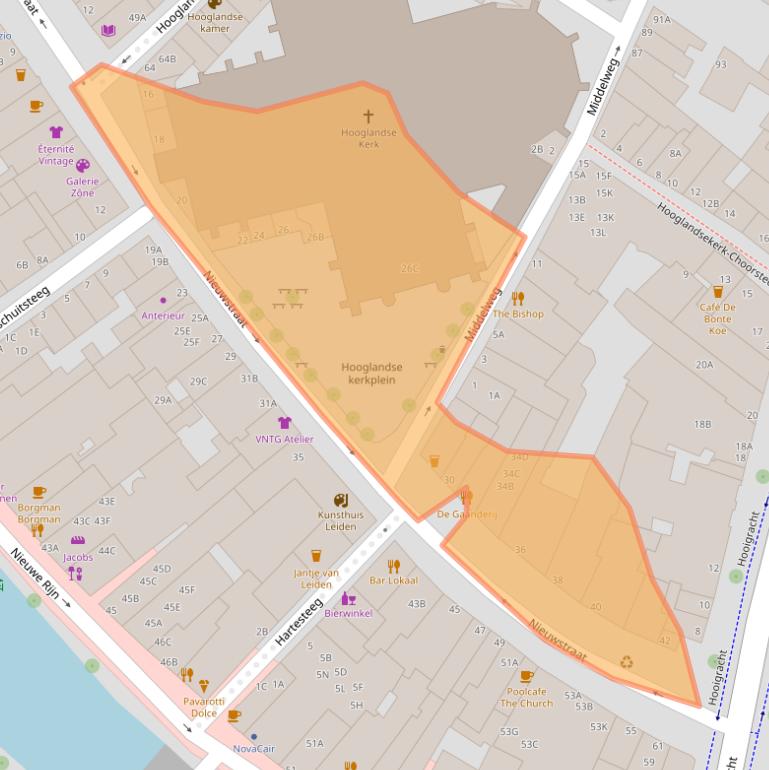 Kaart van postcodegebied 2312KC.