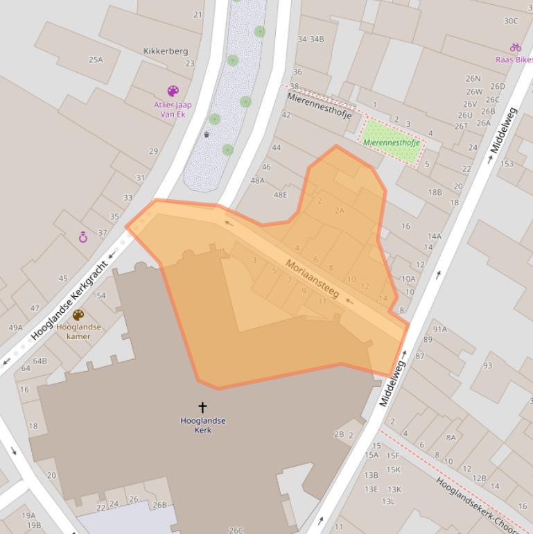 Kaart van postcodegebied 2312KD.