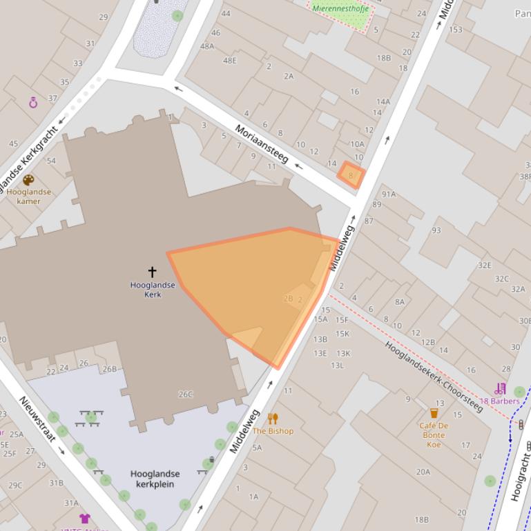 Kaart van postcodegebied 2312KH.