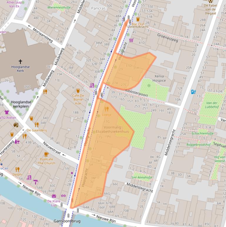 Kaart van postcodegebied 2312KM.