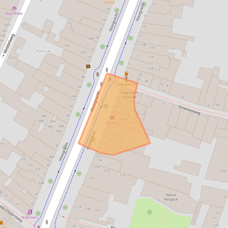 Kaart van postcodegebied 2312KN.