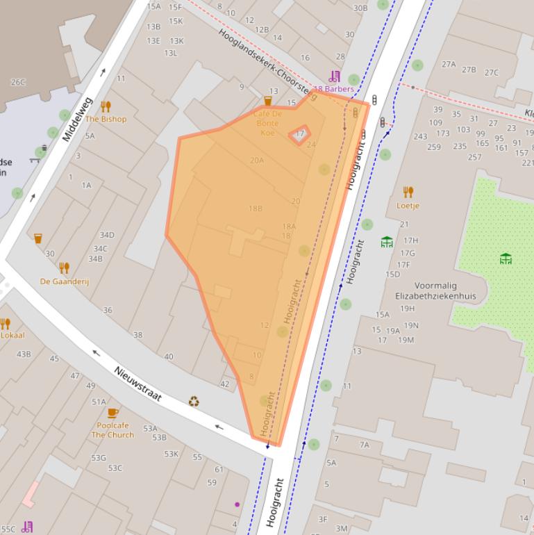 Kaart van postcodegebied 2312KS.