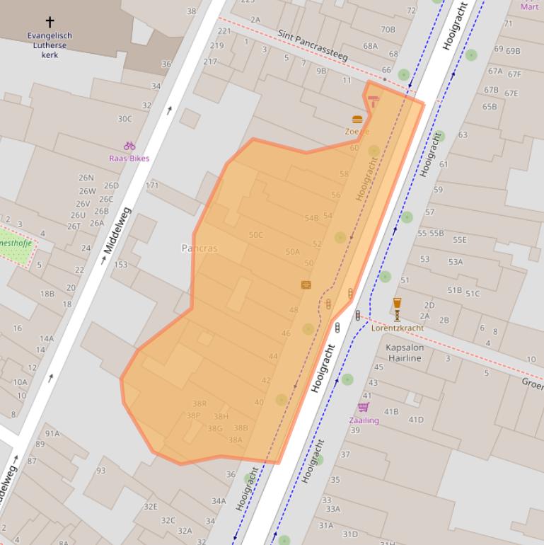 Kaart van postcodegebied 2312KV.