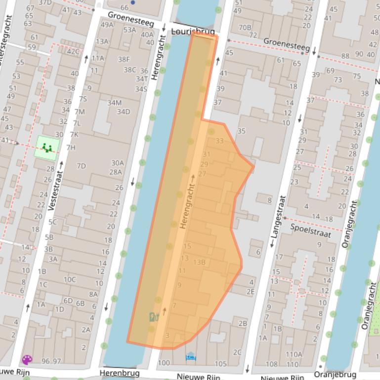 Kaart van postcodegebied 2312LA.