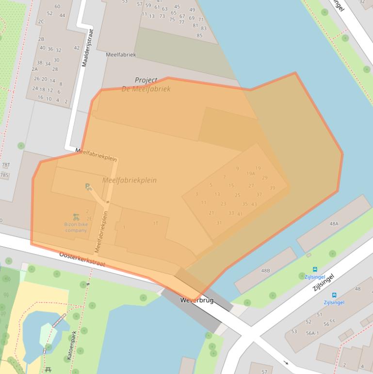 Kaart van postcodegebied 2312LK.