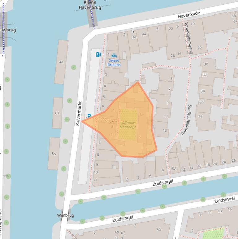 Kaart van postcodegebied 2312LM.