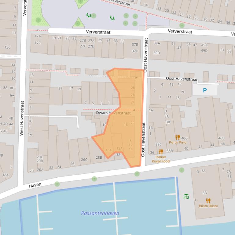 Kaart van postcodegebied 2312MB.