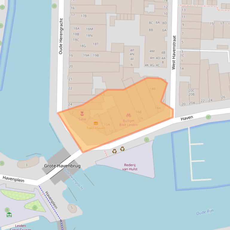 Kaart van postcodegebied 2312MH.