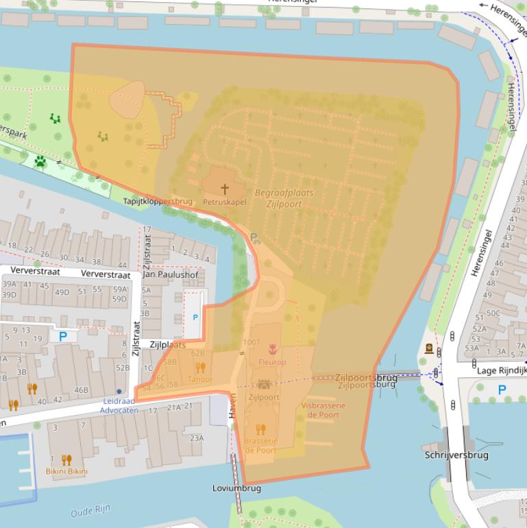 Kaart van postcodegebied 2312ML.
