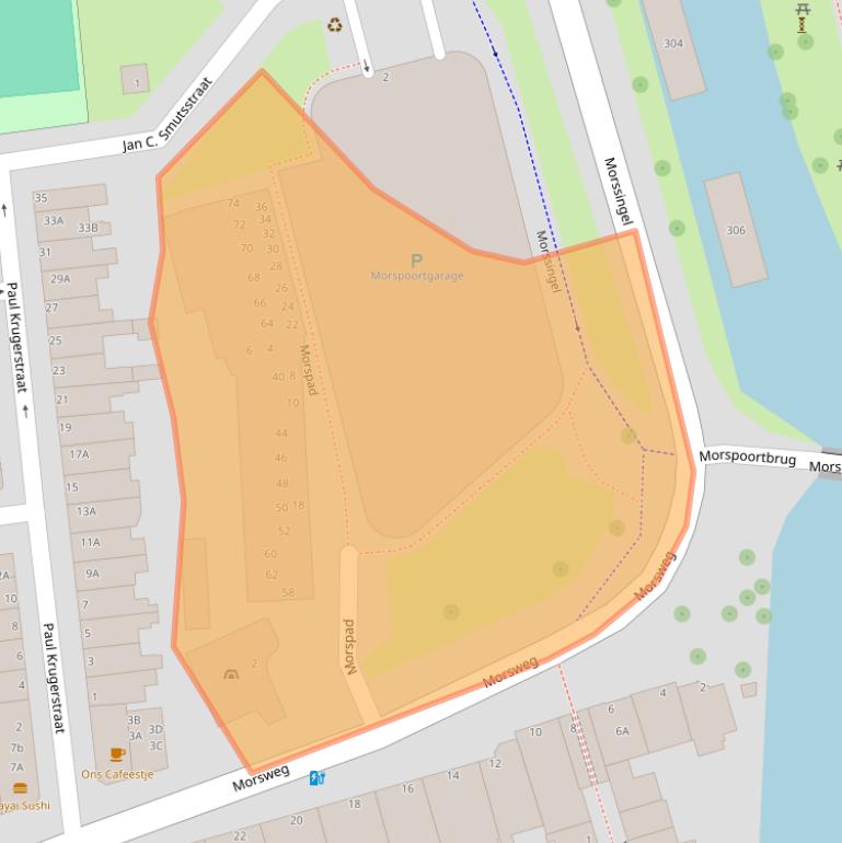 Kaart van postcodegebied 2312MM.