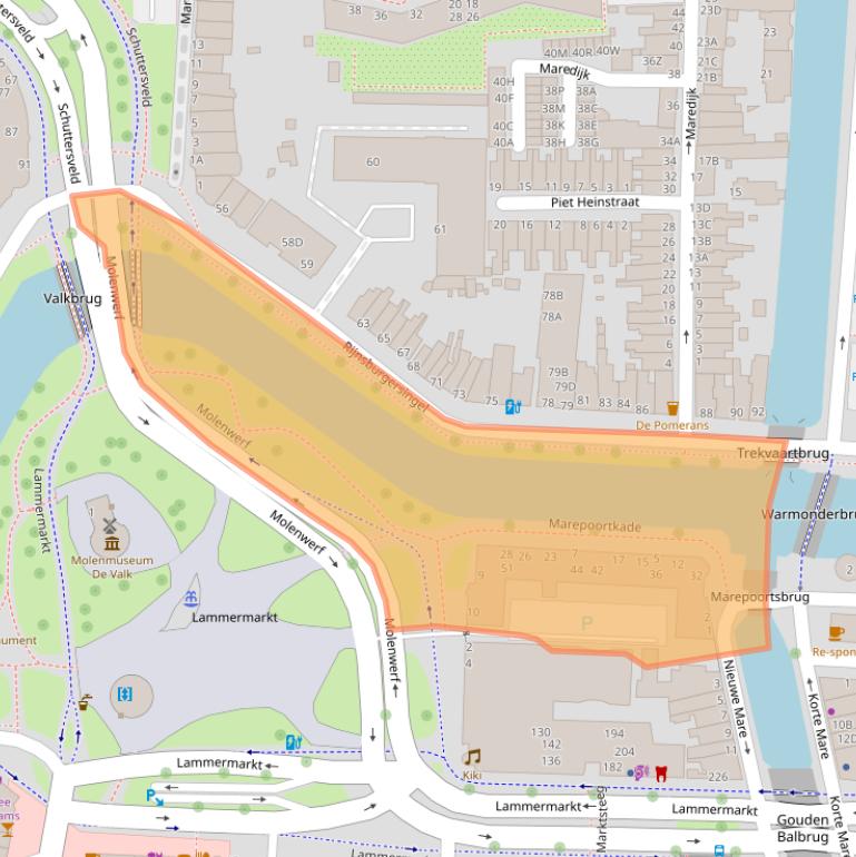 Kaart van postcodegebied 2312MP.