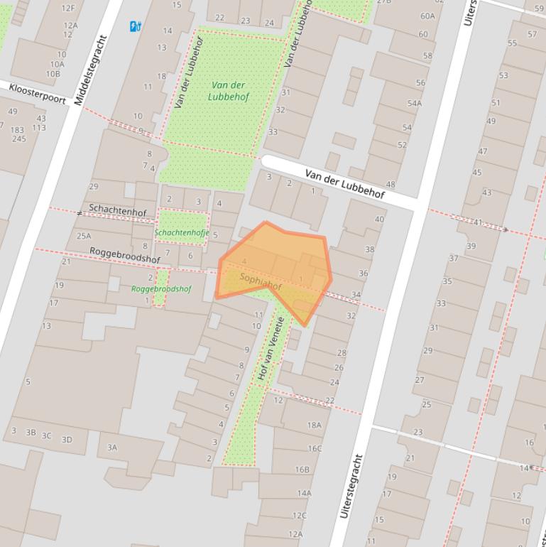 Kaart van postcodegebied 2312MS.