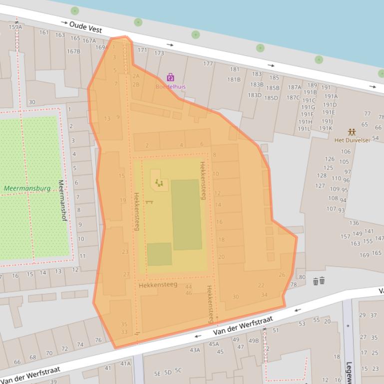 Kaart van postcodegebied 2312MT.