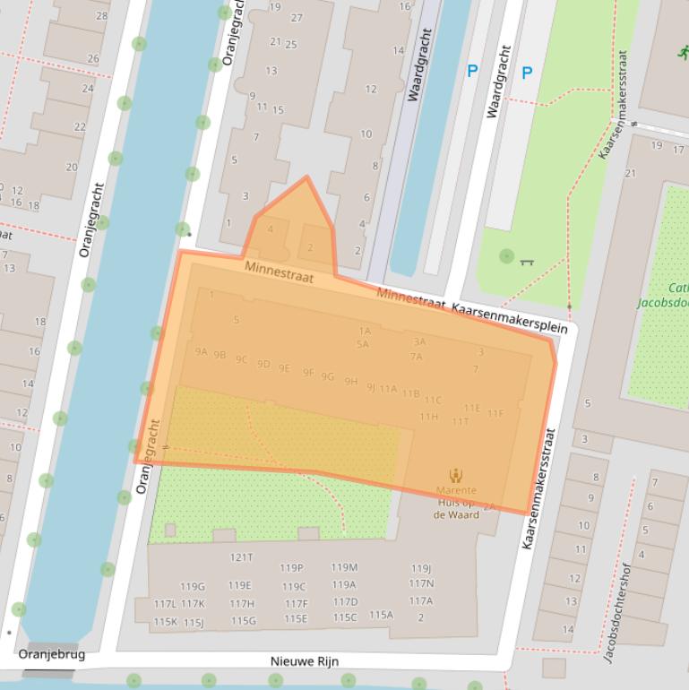 Kaart van postcodegebied 2312MV.