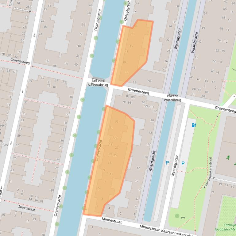 Kaart van postcodegebied 2312ND.