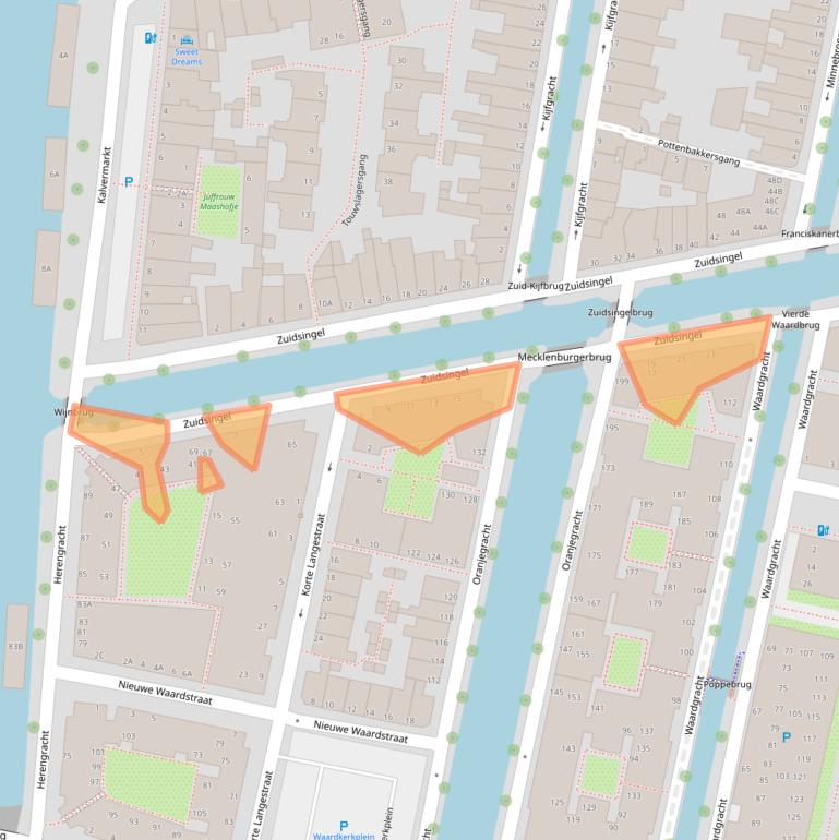 Kaart van postcodegebied 2312NK.