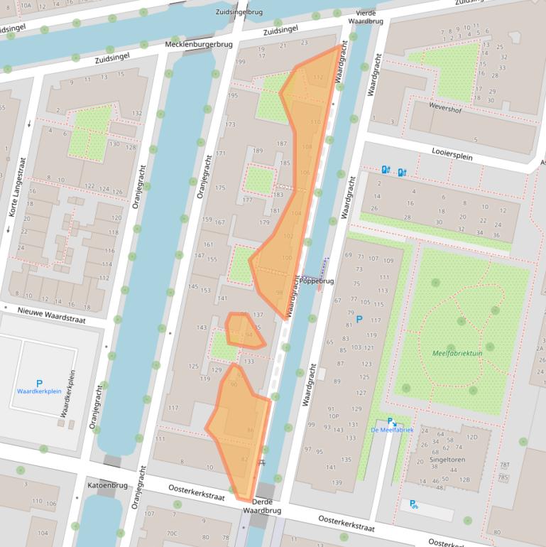 Kaart van postcodegebied 2312NM.