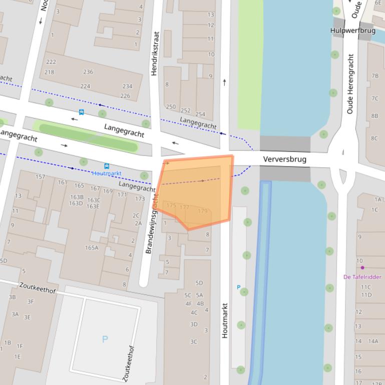 Kaart van postcodegebied 2312PB.