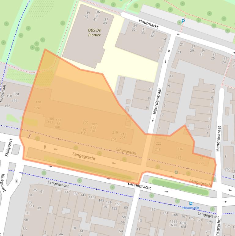 Kaart van postcodegebied 2312PC.