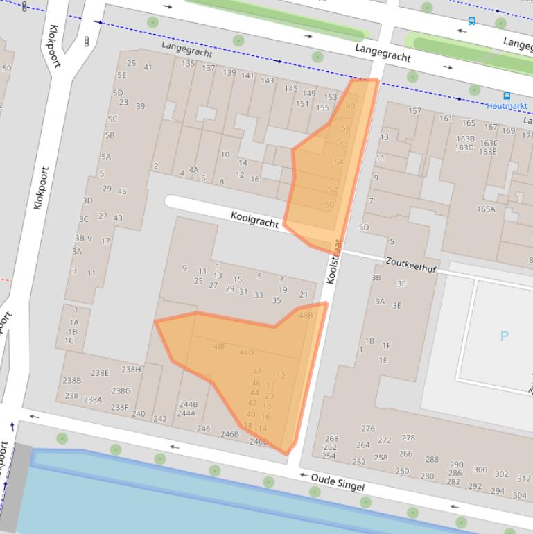 Kaart van postcodegebied 2312PT.
